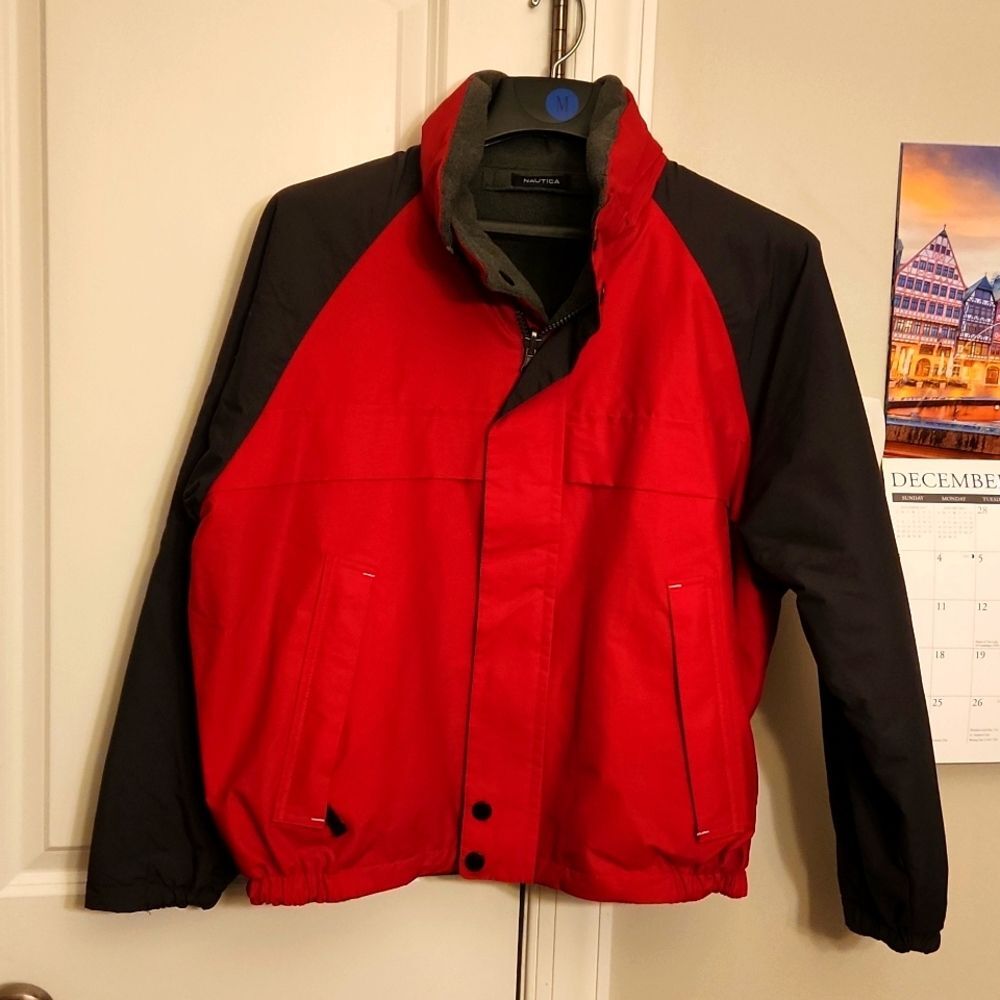 Nautica Red & Gray Waterproof Winter Coat Men's M (Women's L)